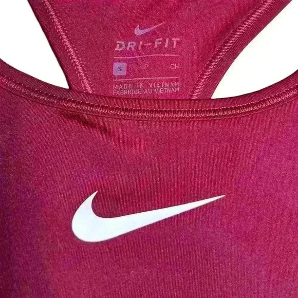 Nike Women's Sport Bra, Size S Burgundy - Picture 3 of 4